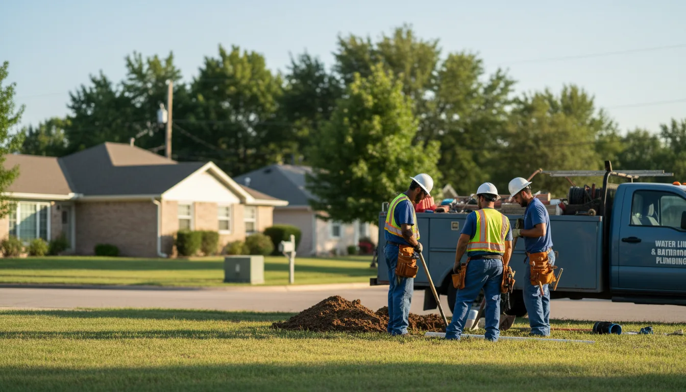 Residential water line and bathroom plumbing service in Jeffersonville, KY